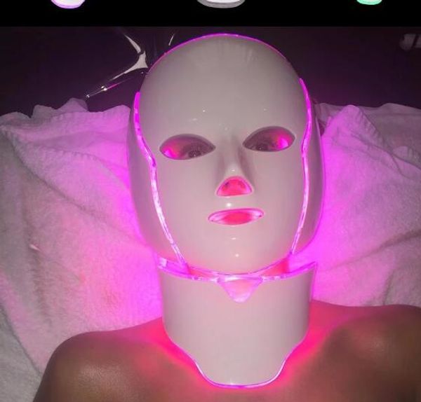 

Photon led face and neck ma k 7 color led treatment kin whitening firming facial beauty ma k electric anti aging ma k