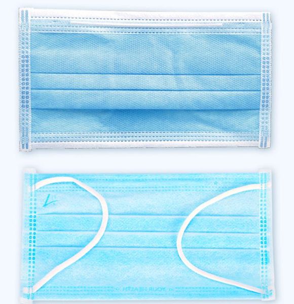 

дизайнер одноразовые маски хирургические медицинские нетканые маски три слоя анти-пыль маска респиратор водонепроницаемый слой мягкий воздух, Silver