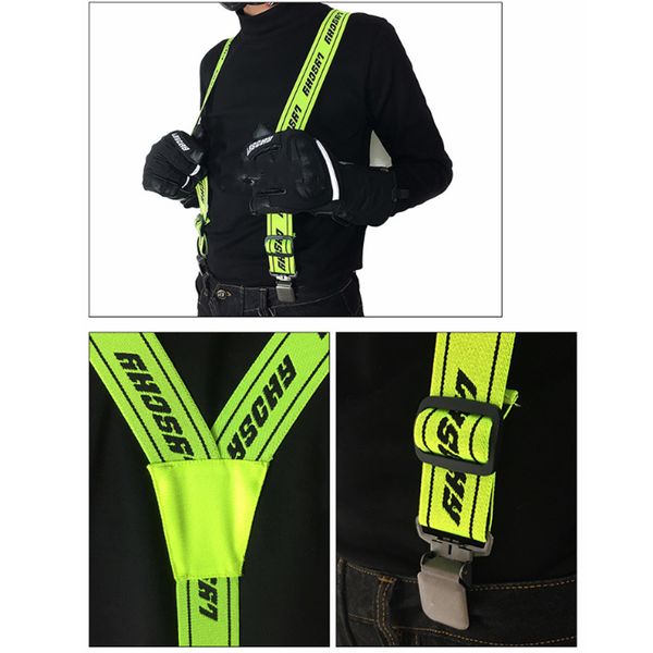 

heavy duty braces suspenders elastic for motorcycle racing pants snow jet