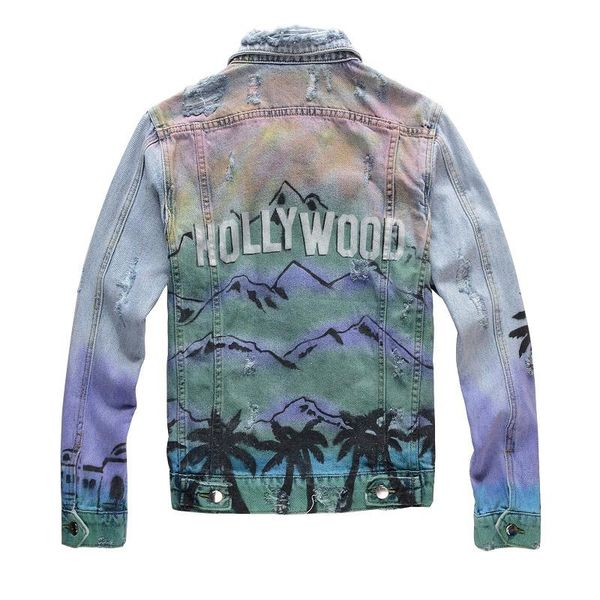 

luxury mens designer jacket men women print denim jacket mens designer coat black blue size m-4xl, Black;brown