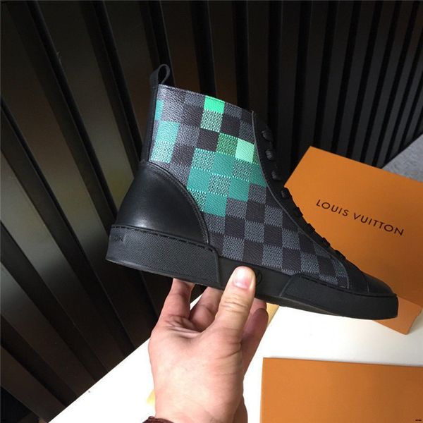 

21fw ботинки high top мужчин повседневная обувь сапоги на шнуровке мужчины обувь 2020 новых прибытия людей способа кроссовки размер 39-46 za, Black