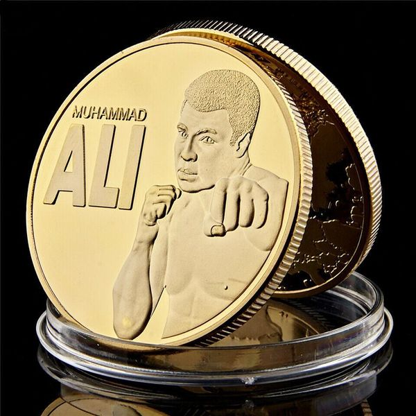 

Famous King Boxing Champion Of World Muhammad Ali 1oz Gold Plated 40mm*3mm Commemorative Coin Token