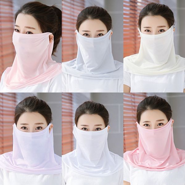 

jjrvv sun summer neck protection тонкий шарф маска для лица полная шифоновая вуаль защита лица дышащие шарфовые маски для пеших прогулок, Black