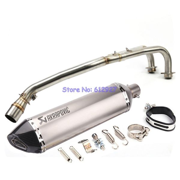 

for yamaha tmax 500 tmax 530 motorcycle exhaust system akrapovic slip on front pipe headers with 57cm muffler escape moto