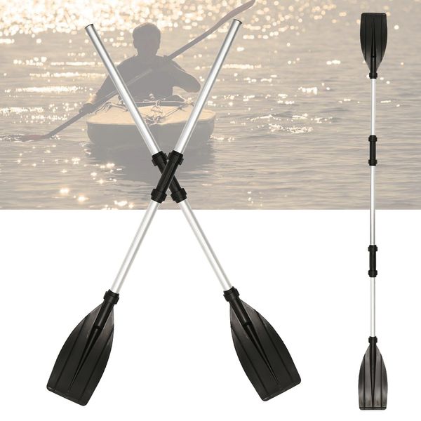 

new 2 pcs aluminum alloy detachable float afloat oars fitting boat rafting paddle canoe oar boating accessories drop shipping