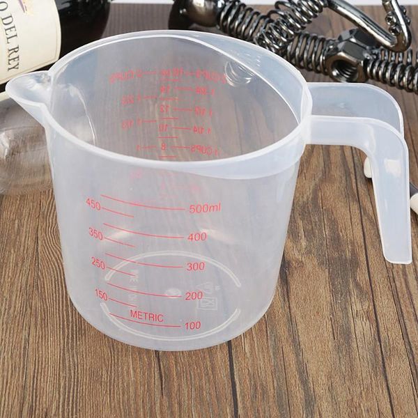 

250/500/1000ml plastic measuring cups jug pour spout surface container