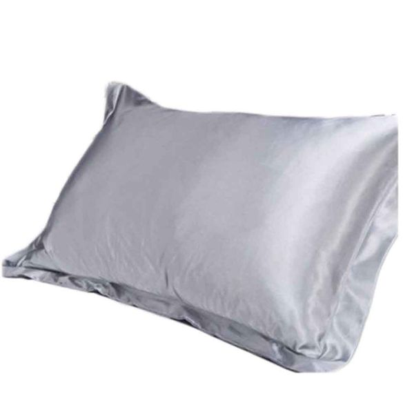 

2017 new double face envelope emulation silk satin pillowcase single pillow cover multicolor pillow case standard 50 x70cm