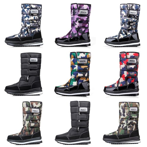 

discount luxury designer women men boots over the knee thigh high mens snow winter boots waterproof platform booties 36-46