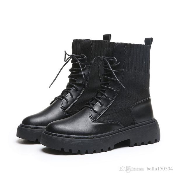 Neue Designer-Turnschuhe Speed Runner Damen klassische Schnürsocke Triple Black Stiefel Knöchel Winter Schnee Casual Martin Stiefel Freizeitschuhe