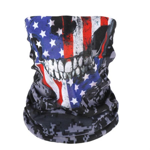 

fk3np bandana face er outdoor cycling anti dust masks breathable mask magic skull scarf protective skull scarf#303, Blue;black