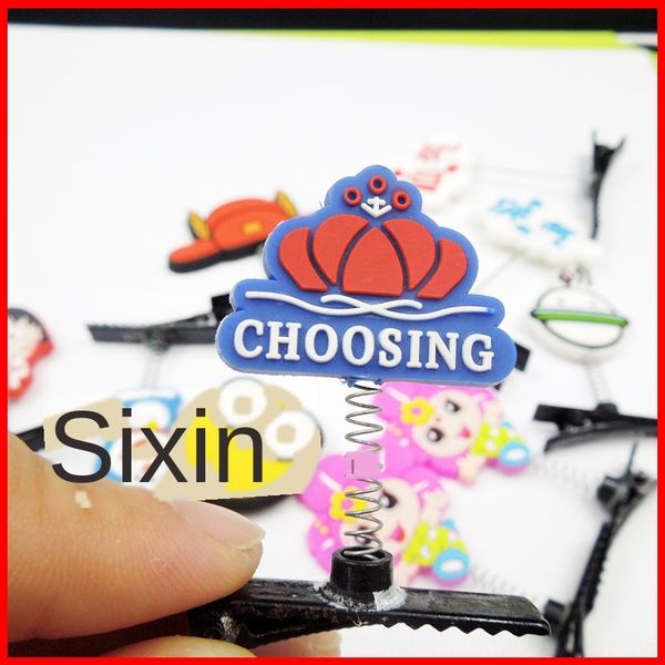

tlrsf cute artifact fresh children's cute handmade hairpin fresh children's soft plastic hair accessories spring hairpin new pecul, Slivery;white