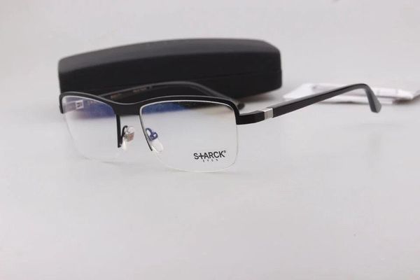 Großhandels-Männer-Brillenfassungen Mikli 1111 reine Titanbrille Halbrand-passende Gradlinsen-Korrekturbrille mit Originalverpackung