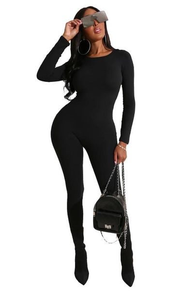 

с длинным рукавом тонкий bodycon комбинезон женщины комбинезон элегантный сексуальный комбинезон клубные наряды тощий комбинезон черный, Black;white