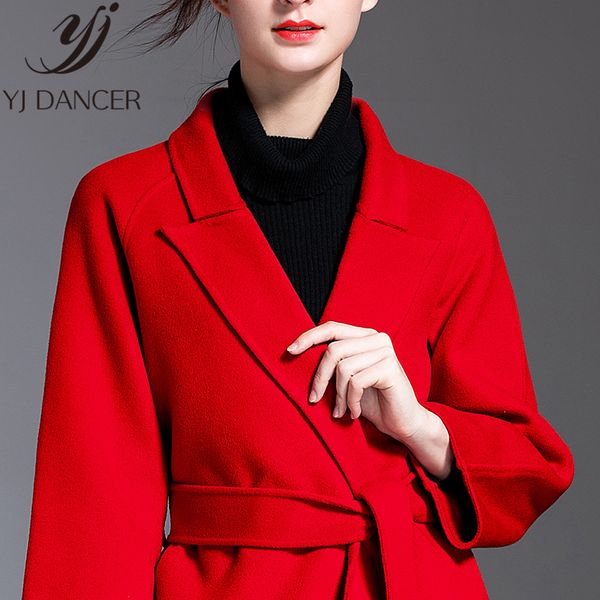 

women's wool & blends special price winter coat women long section 2021 autumn and cashmere female woolen overcoat zzz016, Black