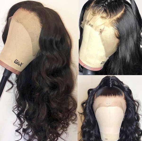 

вьющиеся 360 кружева фронтальные парики человеческих волос для чернокожих женщин с волосами младенца свободная волна бразильский парик фронт, Black