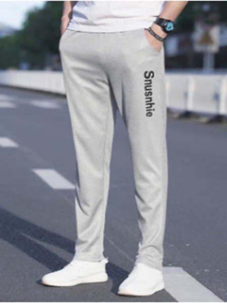 

men's thin sports pants trousers korean casual pants jogging sports trend slim fitness fitness straight 2020, Black