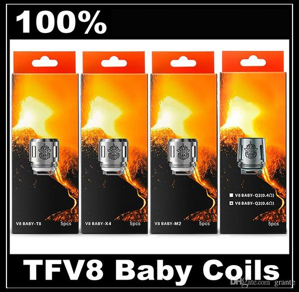 

TFV8 катушки для головы младенца Sub ом К2 0,4 ом м2 V8 с детьми Т8 Т6 0,15 ом 0,2 Ом сердечников катушек головок жидкостью Vape