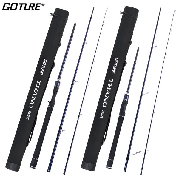 

goture thano 3 sections fishing rod 2.05m-2.28m spinning casting lure rod carbon fiber travel for carp fishing ml-h power
