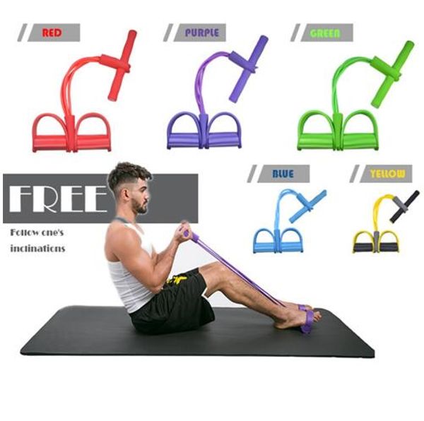 

fitness resistance band rope tube elastic exercise equipment for yoga pilates workout latex tube pull rope 4 type