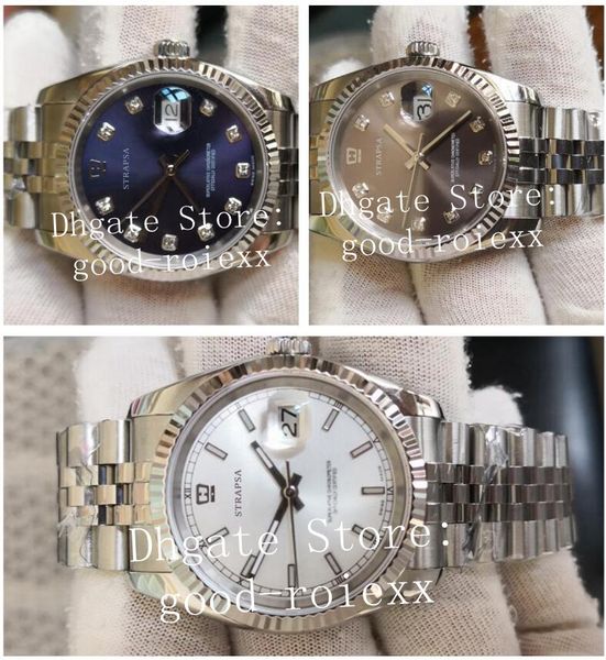 

3 style 36mm automatic watch mens bp factory asia 2813 watches jubilee bracelet 126234 mechanical datejust perpetual 116234 wristwatches, Slivery;brown