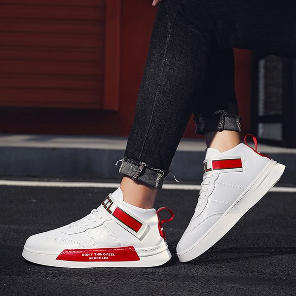 

women men new sport shoes blue red grey mens trainer sneakers casual shoes leather outdoor classic flats casual shoes size 40-44, Black