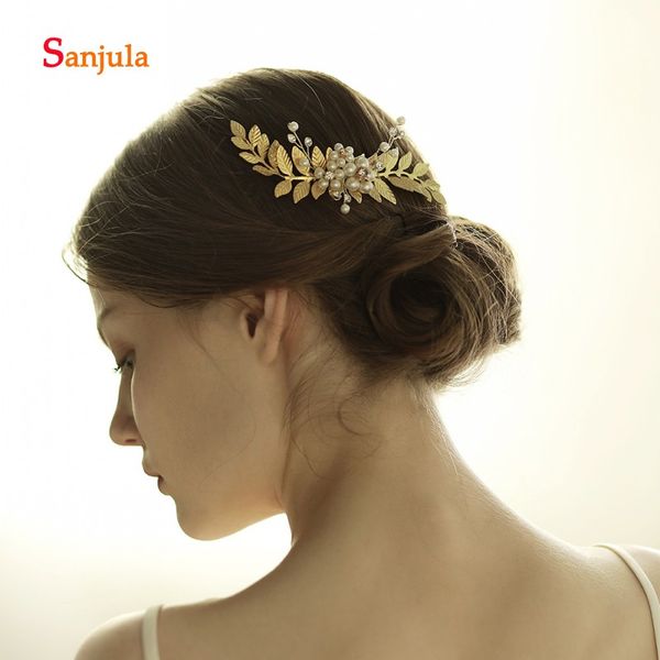 

pearls beaded stunning bridal headband wedding accessories gold/sliver headpiece with comb bijuterias e acessorios h55
