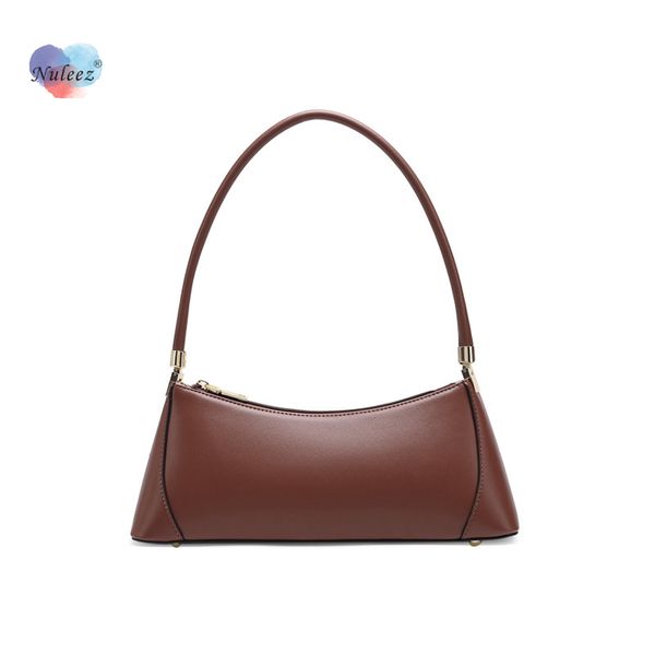 

nuleez shoulder bag women leather cowhide vintage style big capacity wallet daily clutch lady