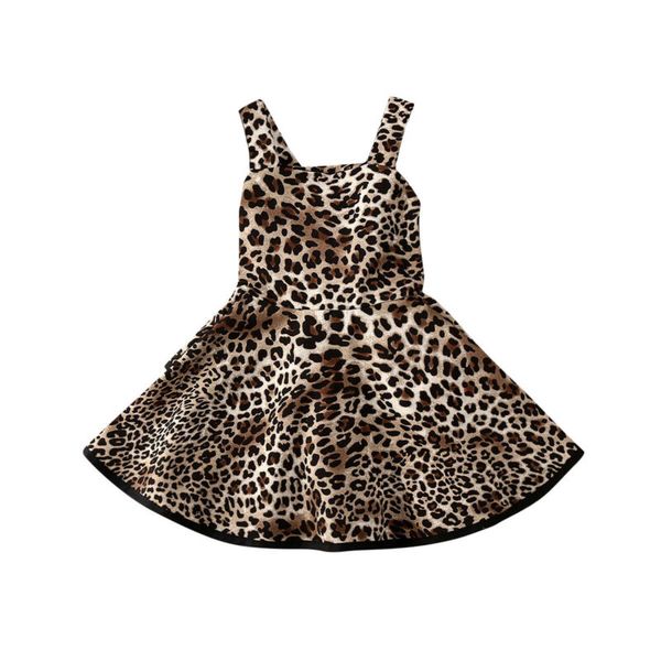 

pudcoco us stock 0-5 years princess kids baby girl dress chiffon leopard party dress dresses sundress a, Red;yellow