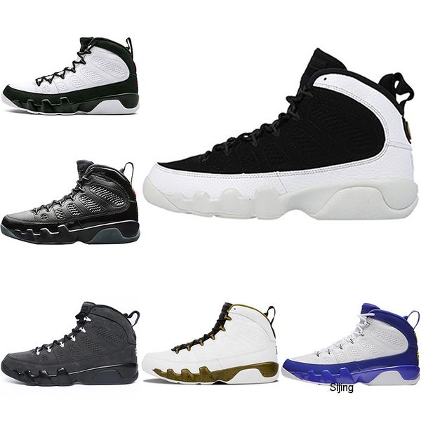 

new designer mens 9 basketball shoes 9s la bred space jam sport anthracite black white the spirit sneakers size 41-47