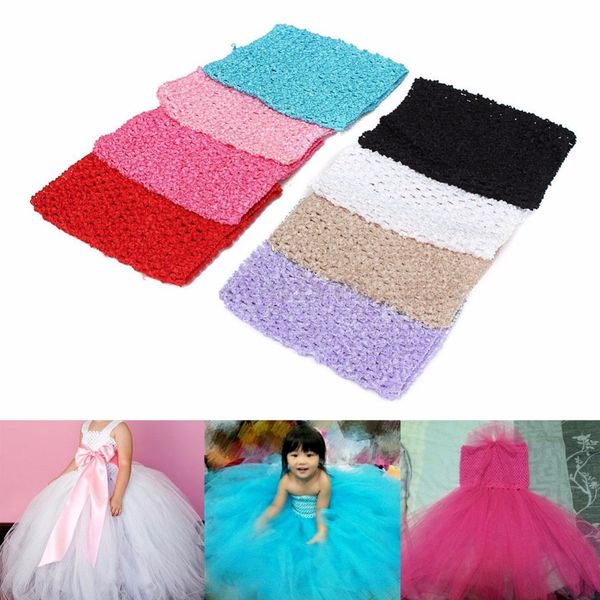 

new 1pc 9" crochet tube elastic waistband headband hair band girls tutu skirt