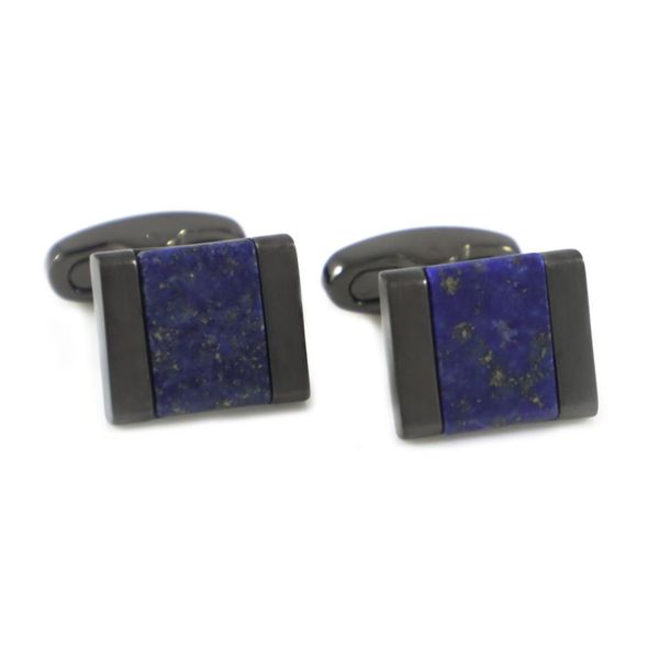 

brushed gunmetal lapis stone cuff links father's day birthday gifts cuff links wedding, Silver;golden