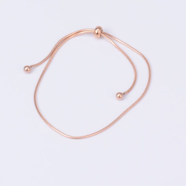 

minimalism stainless steel snake chain adjustable ankle bracelet women, rose gold color let bracelets pulseira mujer jewelry, Red;blue