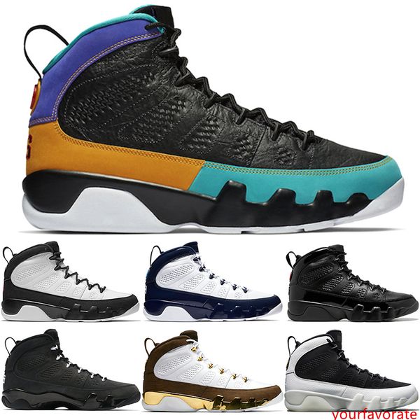 

9s men basketball shoes 9 unc dream it do it bred la oreo navy blue tour yellow mens sport trainers sneakers size 41-47