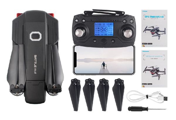 

rctown x46g портативный gps 5g wifi fpv с 4k двойные камеры бпт rc drone