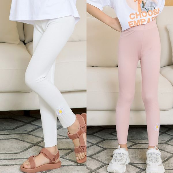 

girls baby girls wear thin cut daisy ankle-length pants western tight pants leggings style leggings, Blue