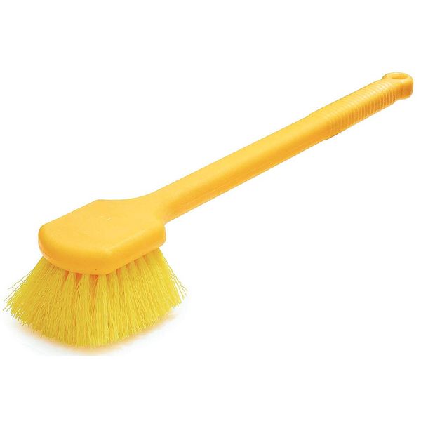 

20 inch utility brush, plastic handle, syntheic fill, yellow