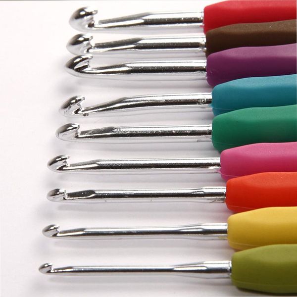 

2019 knitting needles crochet hooks 8pcs set aluminium sewing needle knit weave craft yarn sewing tools, Black