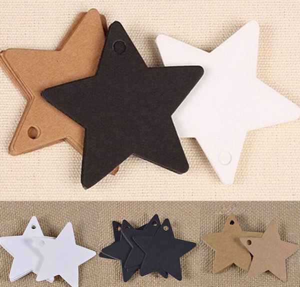 

pentagram tag christmas wedding tag 6*6cm bookmark handmade pendant 10*100pcs