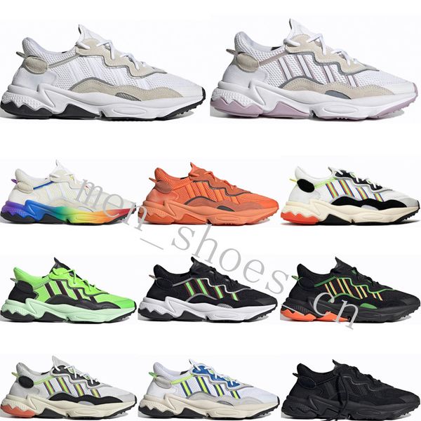 

2020 отражающие xeno ozweego мужчины женщины повседневная обувь неоновый зеленый солнечные желтый halloween tones основной черный тренер 3m