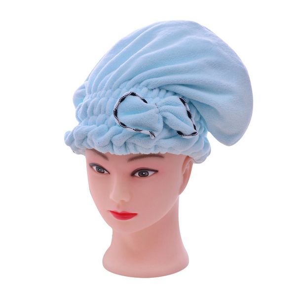 

2019 soft cotton textile microfiber hair turban quickly dry hair hat wrapped bath towel quick-dry towel #wqy30