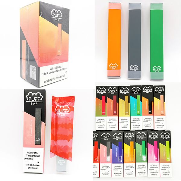 

NEW Puff Бар Одноразовые Vape Pen Пустая емкость 1,3 мл Vape Картриджи 280mAh батареи Starter Kit не перезаряжаемый Vapes дисплей коробка 13 цвет