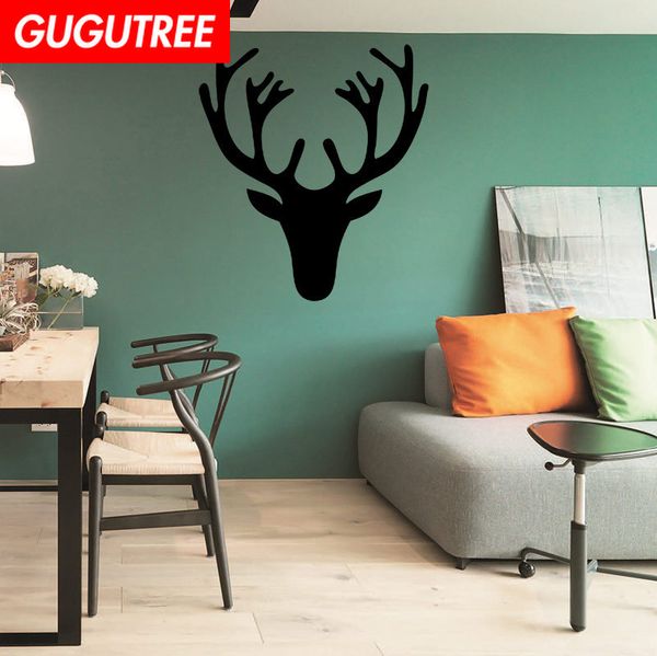 Decorate Home Deer Antlers Cartoon Art Wall Sticker Decoration