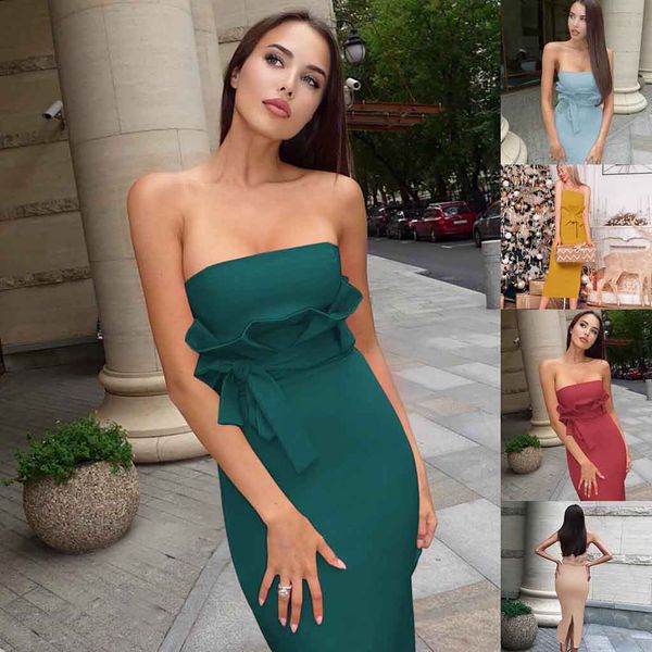 

summer dress womens off shoulder strapless backless bodycon slim dress bohemian dresses party night vestidos de verano #5, Black;gray