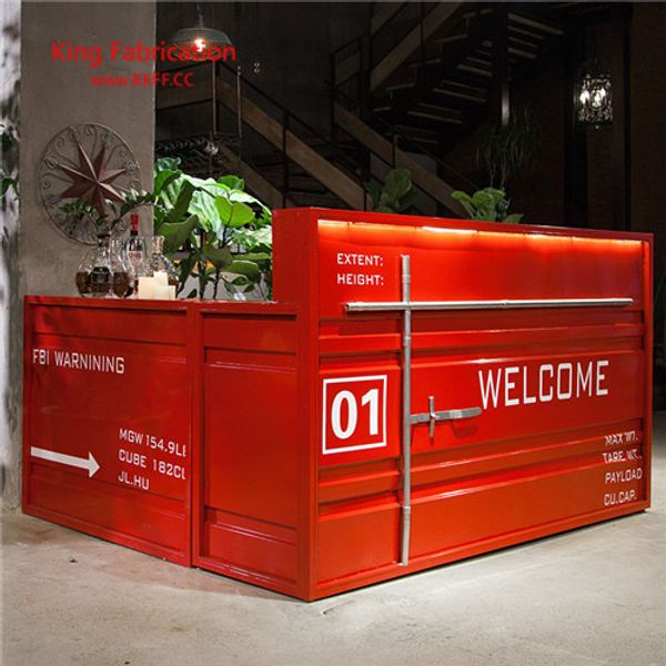 

industrial retro bar cashier container creative front desk counter cabinet