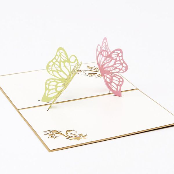 

3d butterfly card up invitations 3d paper world birthday greeting cards tourist postcard save the date gift cards