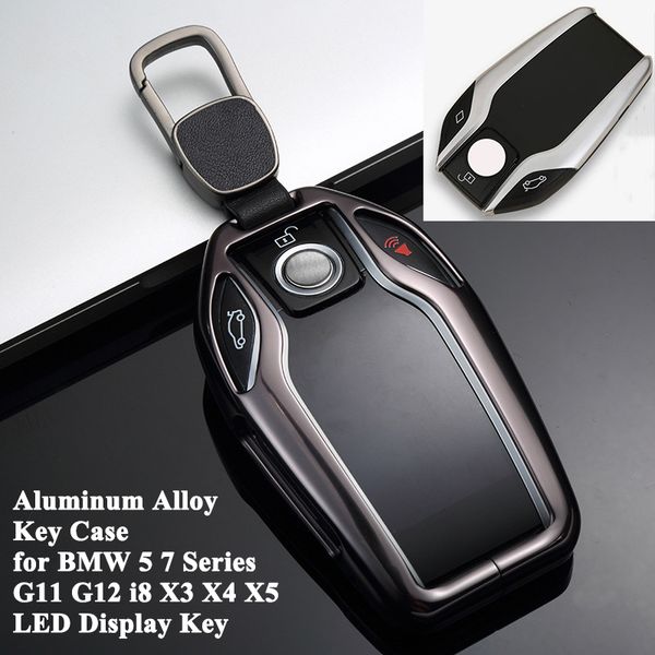 

1pc car led display key case cover protector shell styling accessories for 5 6 7 g11 g12 g30 g31 i8 i12 i15 x3 g01 x5 g05
