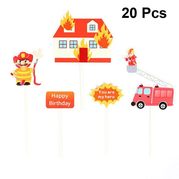 2019 Creative Cake Topper Paper Unique Firefighter Fireman Hero Party Cupcake Topper Cake Picks For Decorating Tools From Sheiler 36 18 Dhgate Com