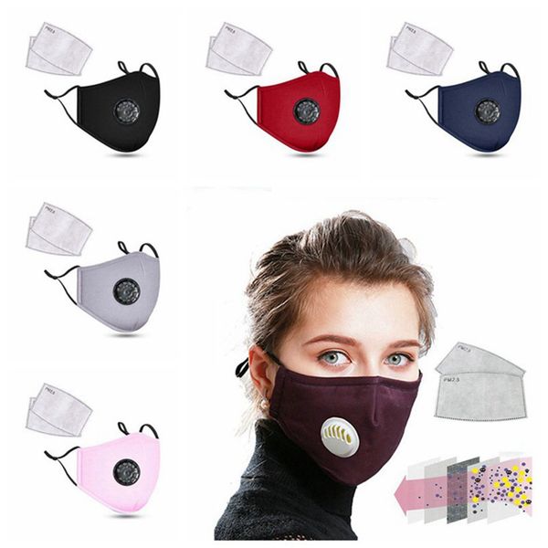 

fashion cotton breath valve pm2.5 mouth mask anti-dust anti pollution mask cloth activated carbon filter respirator 500pcs