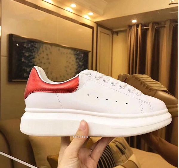 

designer shoes genuine leather sneaker luxury mens women fashion white leather platform shoes flat casual shoe t01, Black