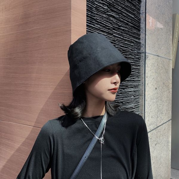 

cover bucket bucket black sun-proof fisherman hat fashionable versatile autumn niche hat female, Blue;gray